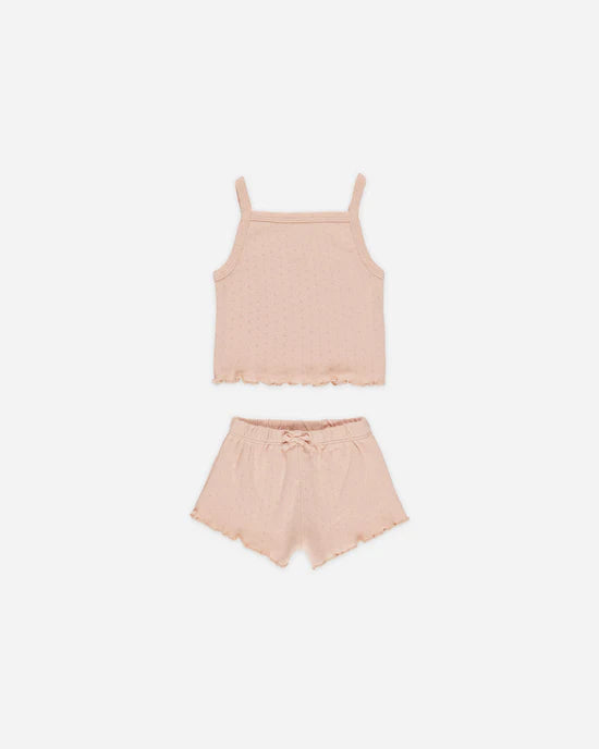 Quincy Mae Melon | Pointelle Tank + Shortie Set