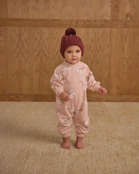 Rylee + Cru Blush Poodles | Raglan Jumpsuit