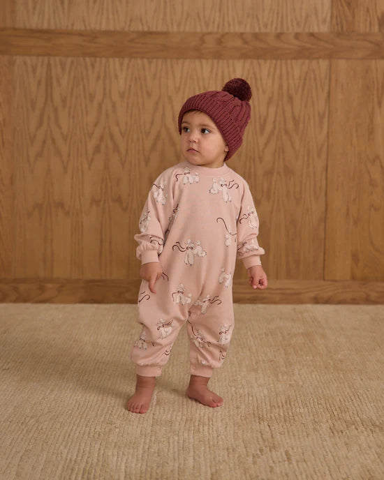 Rylee + Cru Blush Poodles | Raglan Jumpsuit