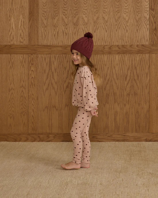 Rylee + Cru Blush Polka Dot | Spongy Knit Set