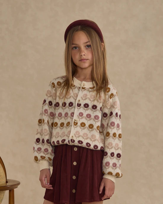 Rylee + Cru Natural Floral Jacquard | Cheyenne Cardigan