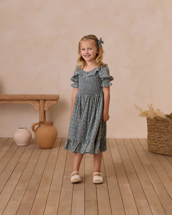 Rylee + Cru Ocean Blue Floral | Lexi Dress