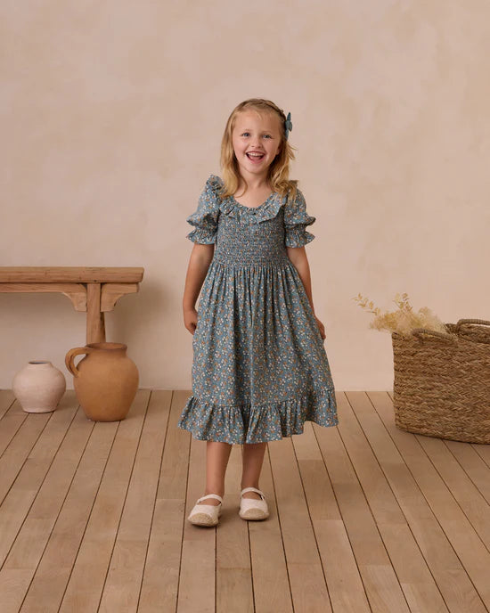 Rylee + Cru Ocean Blue Floral | Lexi Dress
