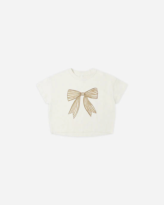 Rylee + Cru Natural Bow | Boxy Tee