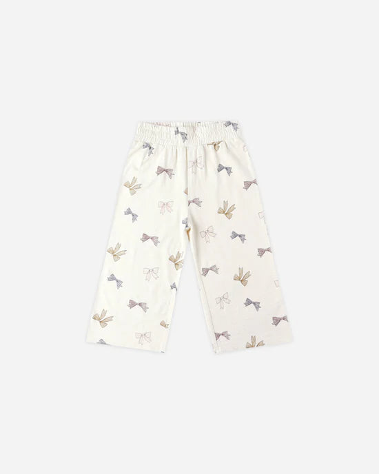 Rylee + Cru Natural Bows | Wide Leg Pant