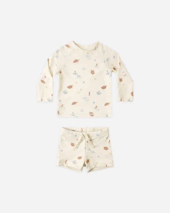Rylee + Cru Natural Aquatic | Rash Guard Set
