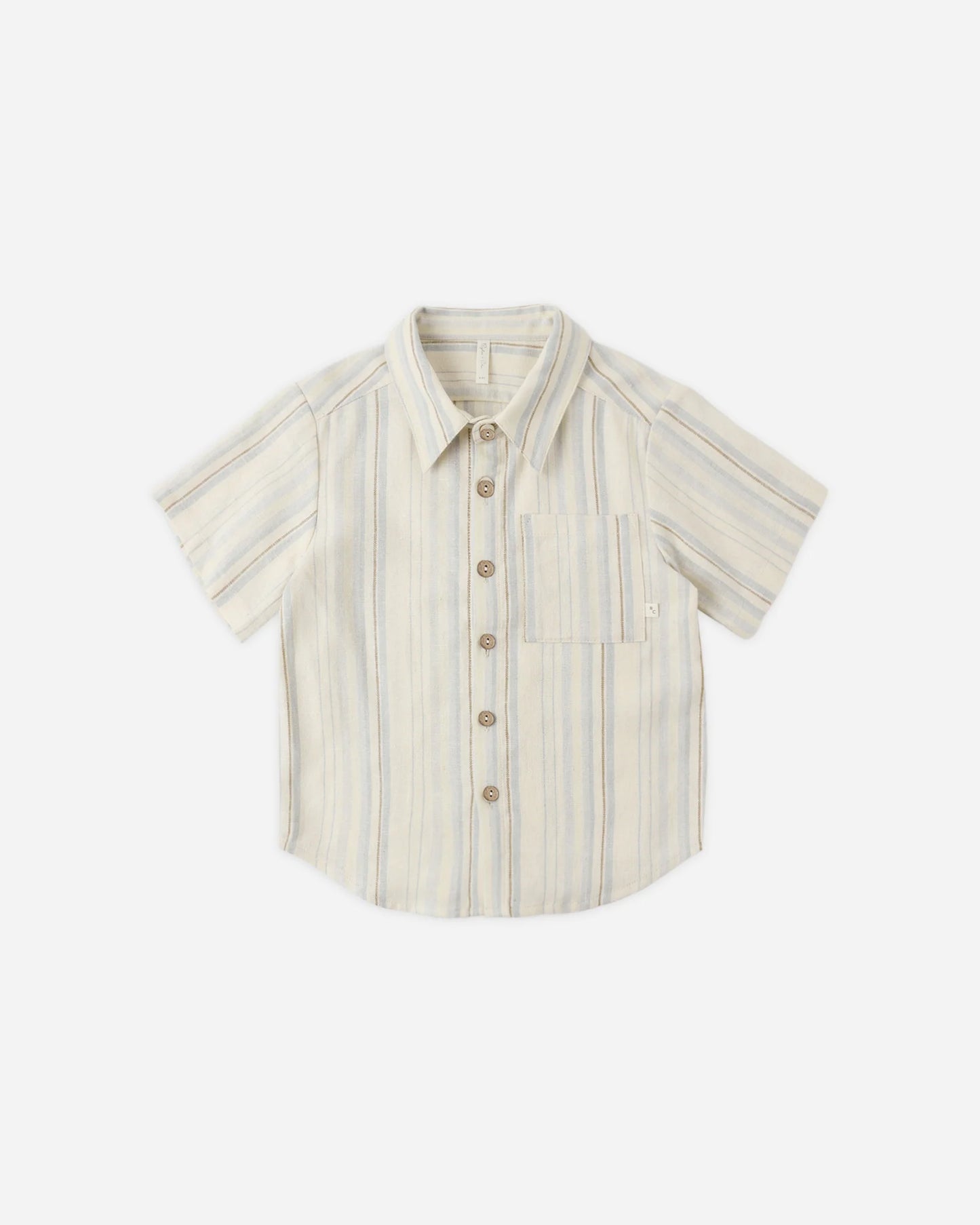 Rylee + Cru Natural Sea | Collared Short Sleeve Shirt