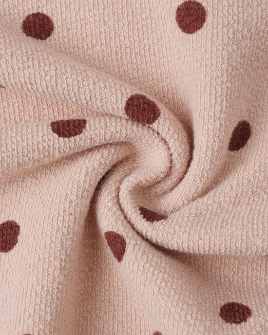 Rylee + Cru Blush Polka Dot | Spongy Knit Set