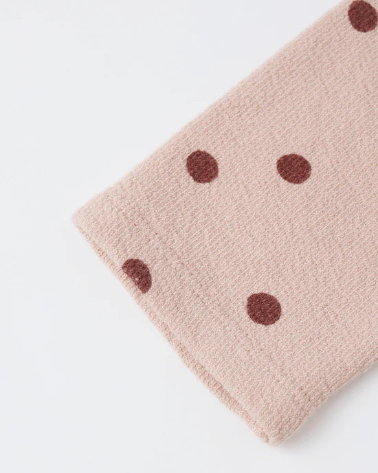 Rylee + Cru Blush Polka Dot | Spongy Knit Set