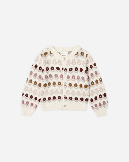 Rylee + Cru Natural Floral Jacquard | Cheyenne Cardigan