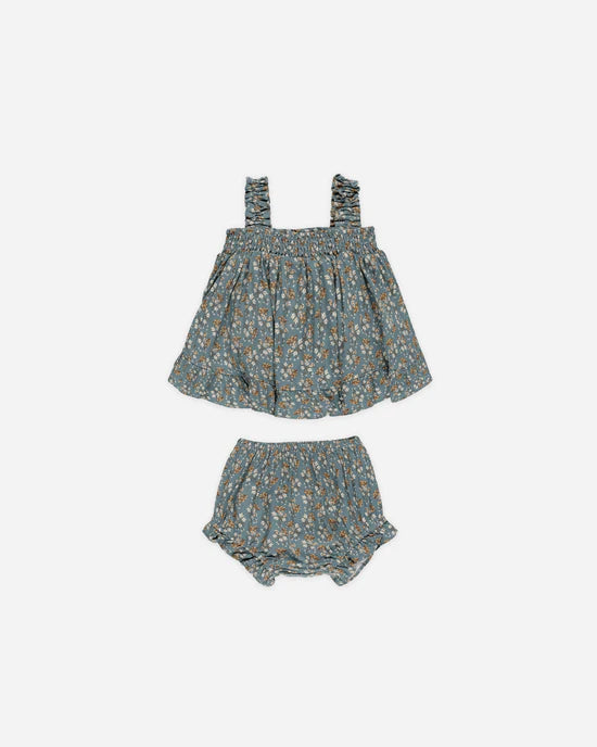 Rylee + Cru Ocean Blue Floral | Lala Set