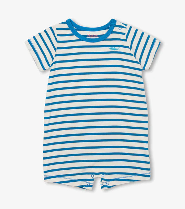 Hatley Shark Stripes | Bamboo Romper