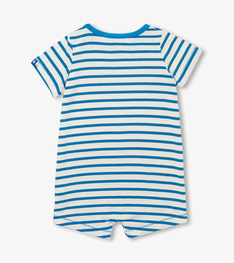 Hatley Shark Stripes | Bamboo Romper