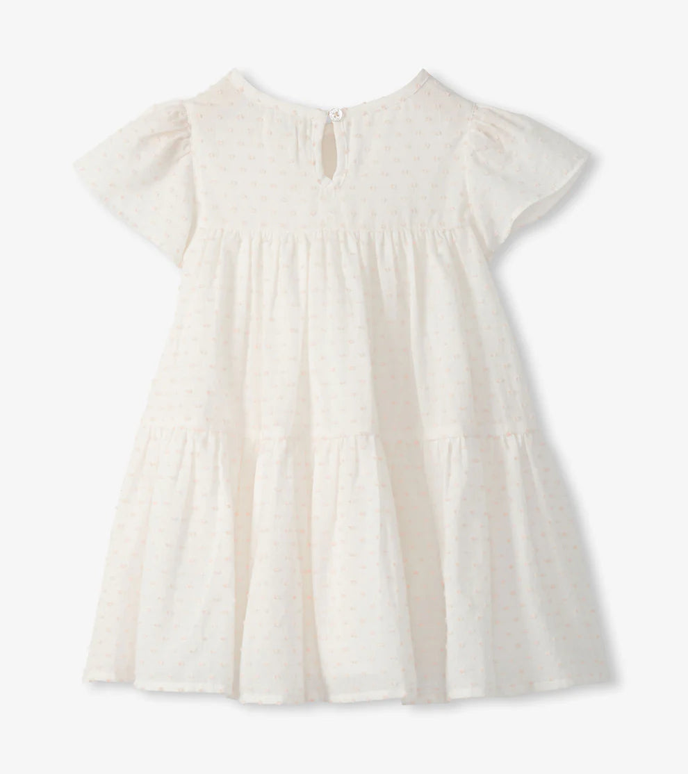 Hatley Pearl Blush | Swiss Dot Woven Cake Puff Dress