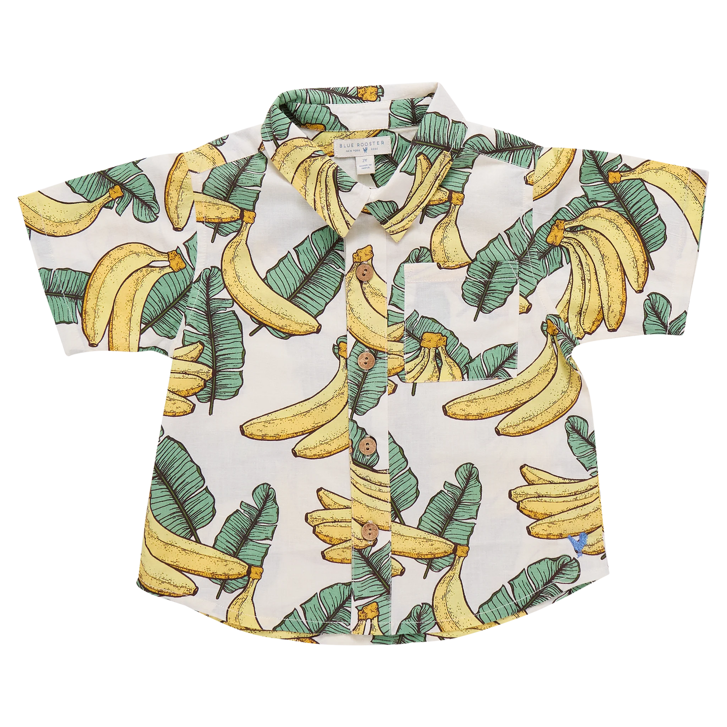 Pink Chicken X Blue Rooster Banana Leaves | Jack Shirt