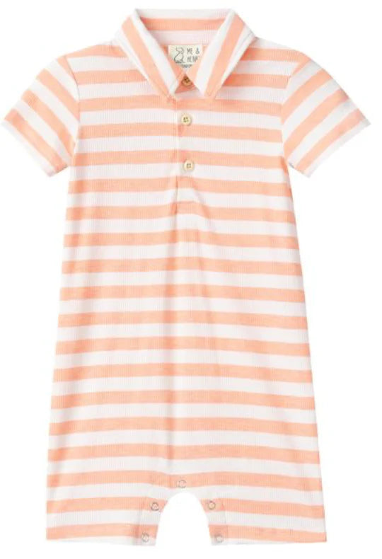 Me & Henry Peach & White Stripe | Drift Romper