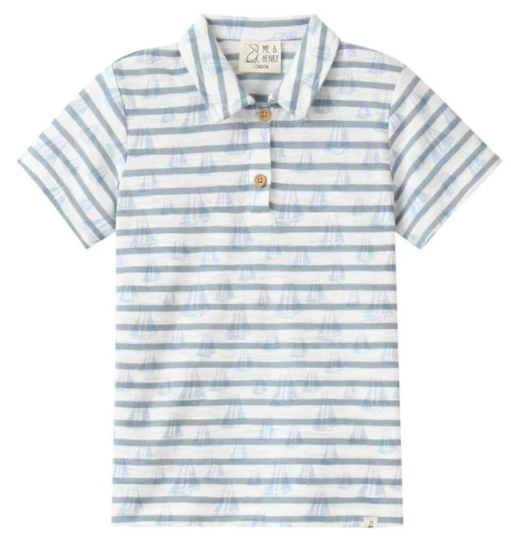 Me & Henry Sailboats | Starboard Printed Polo Tee