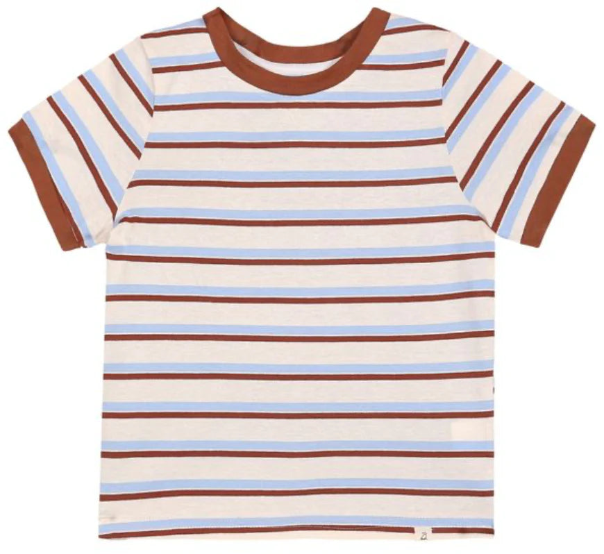 Me & Henry Blue, Brown & Cream | Marine Tee