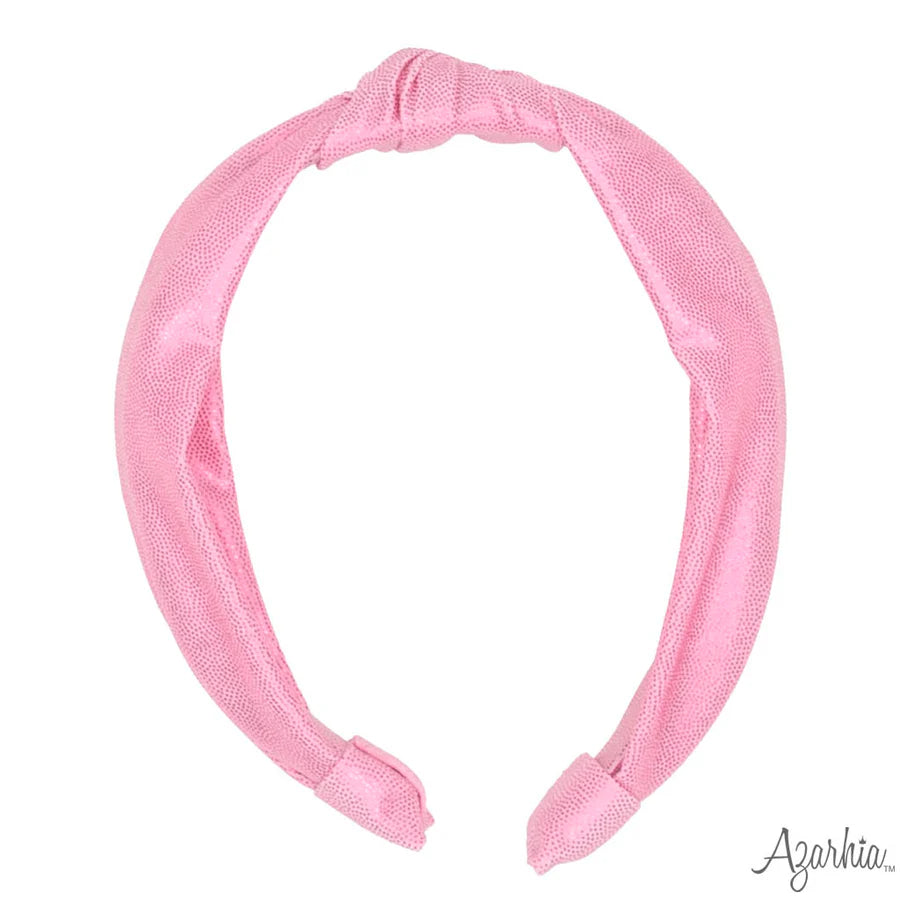 Azarhia Pink | Shimmer Top Knot Headband