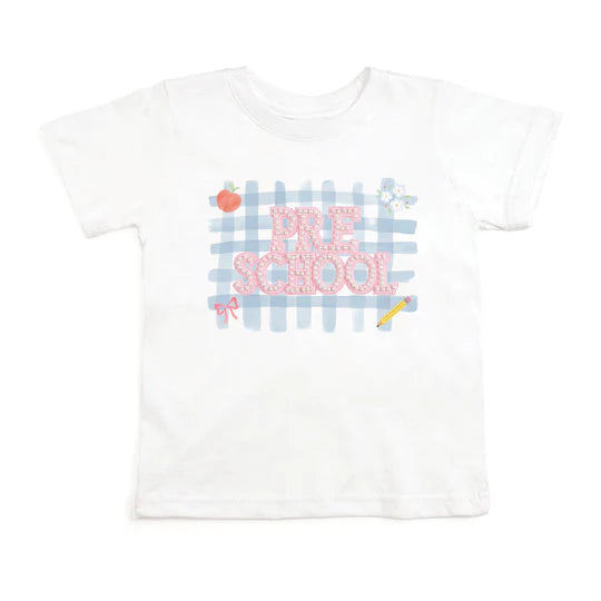 Sweet Wink White | Preschool Pearl Patch Short Sleeve T-Shirt