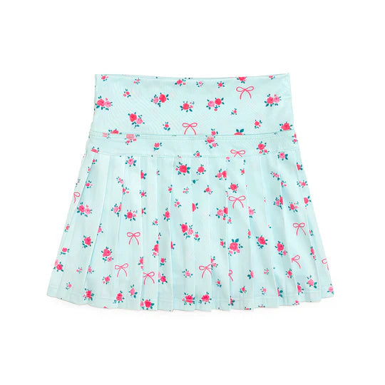 Sweet Wink Sky Blue | Floral Athletic Skort