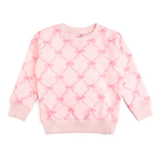 Sweet Wink Ballet Pink | Bow Trellis Sweatshirt