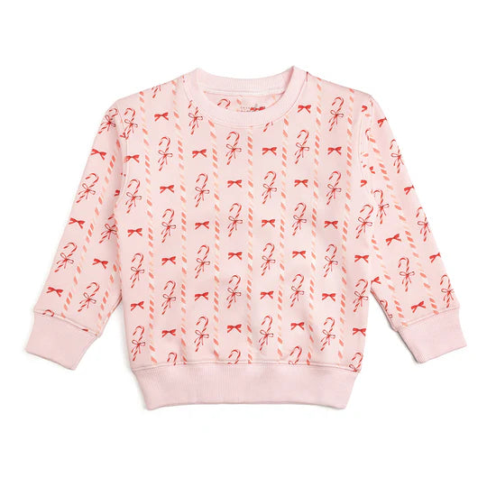 Sweet Wink Ballet Pink | Candy Cane Lane Christmas Sweatshirt