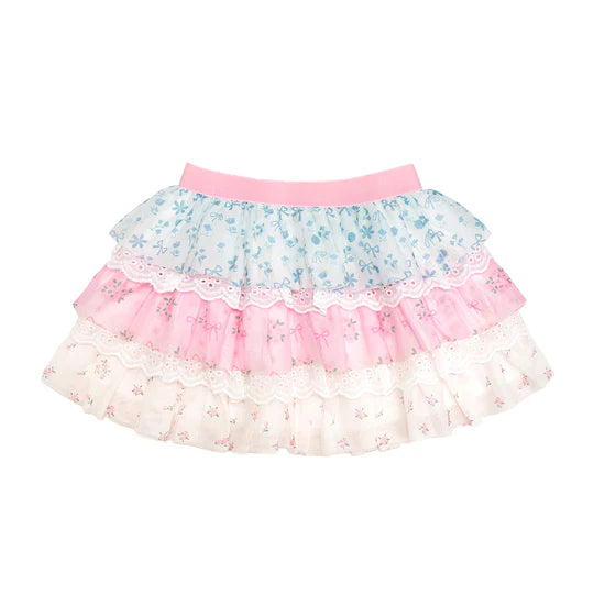 Sweet Wink Multi | Floral & Lace Tiered Tutu