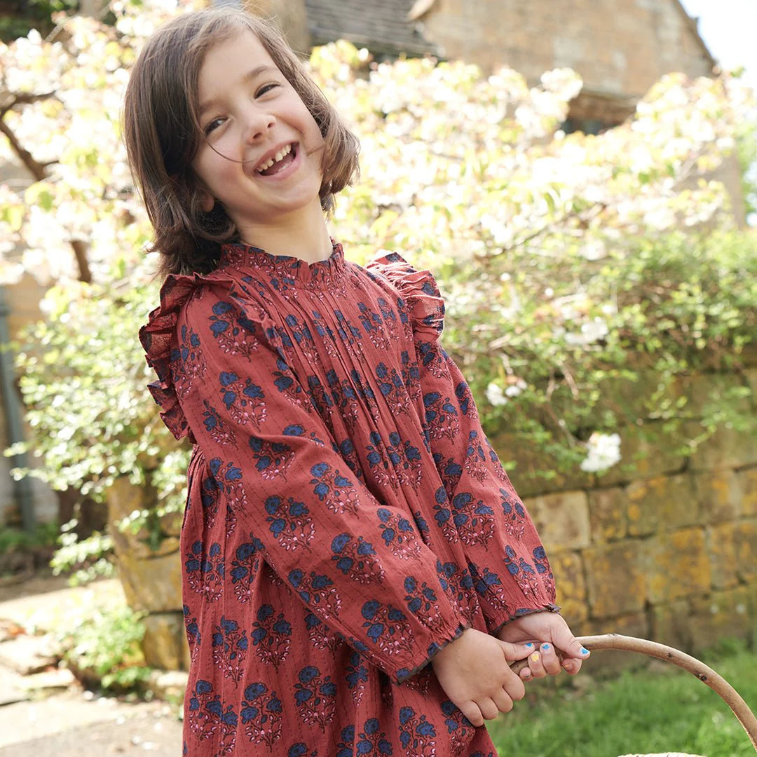 Pink Chicken Red Autumn Strawflower | Jaipur Dress
