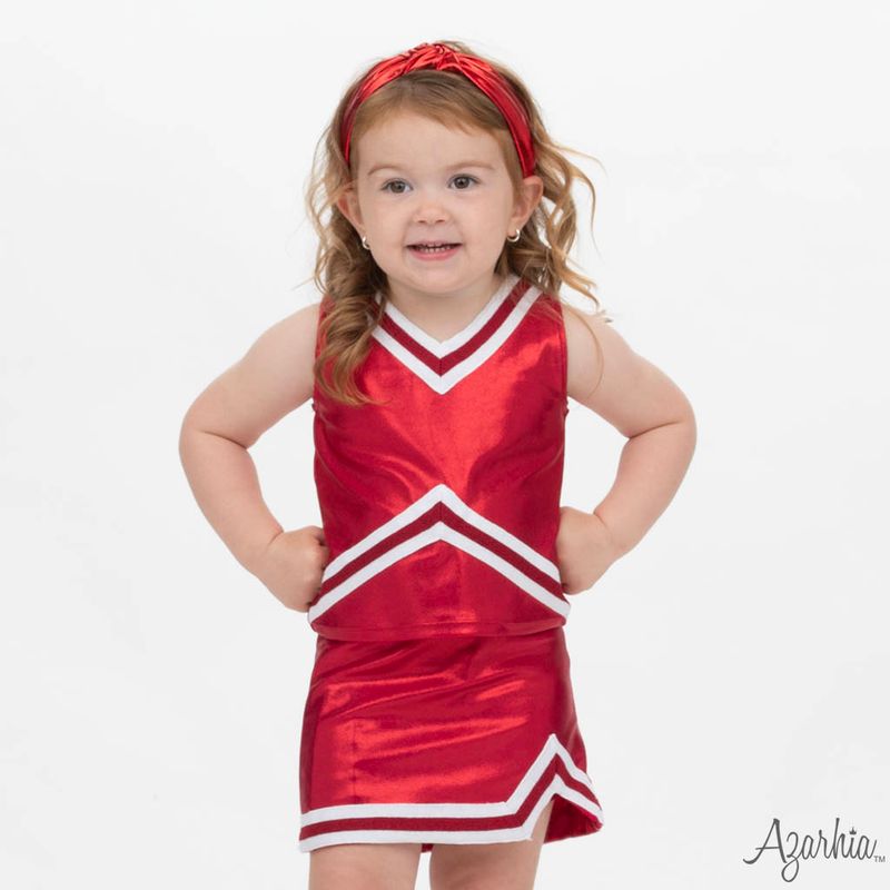 Azarhia Red | Game Day Shimmer Cheer Suit