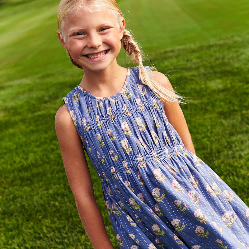 Pink Chicken Periwinkle Small Bud | Sleeveless Waverly Dress