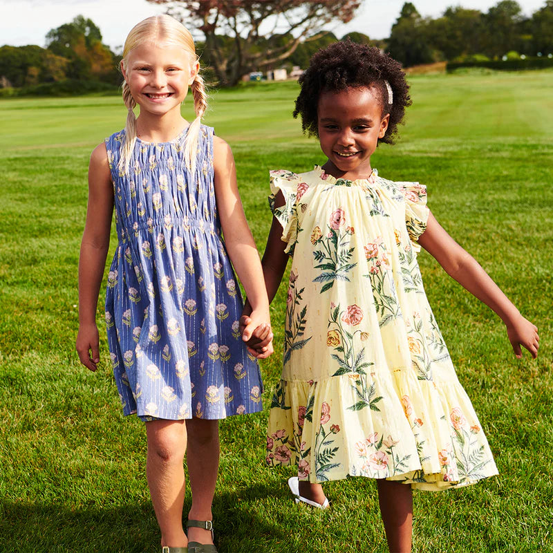 Pink Chicken Periwinkle Small Bud | Sleeveless Waverly Dress