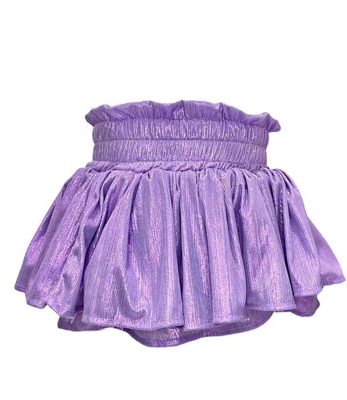 Lola + The Boys Lavender | Metallic Skort