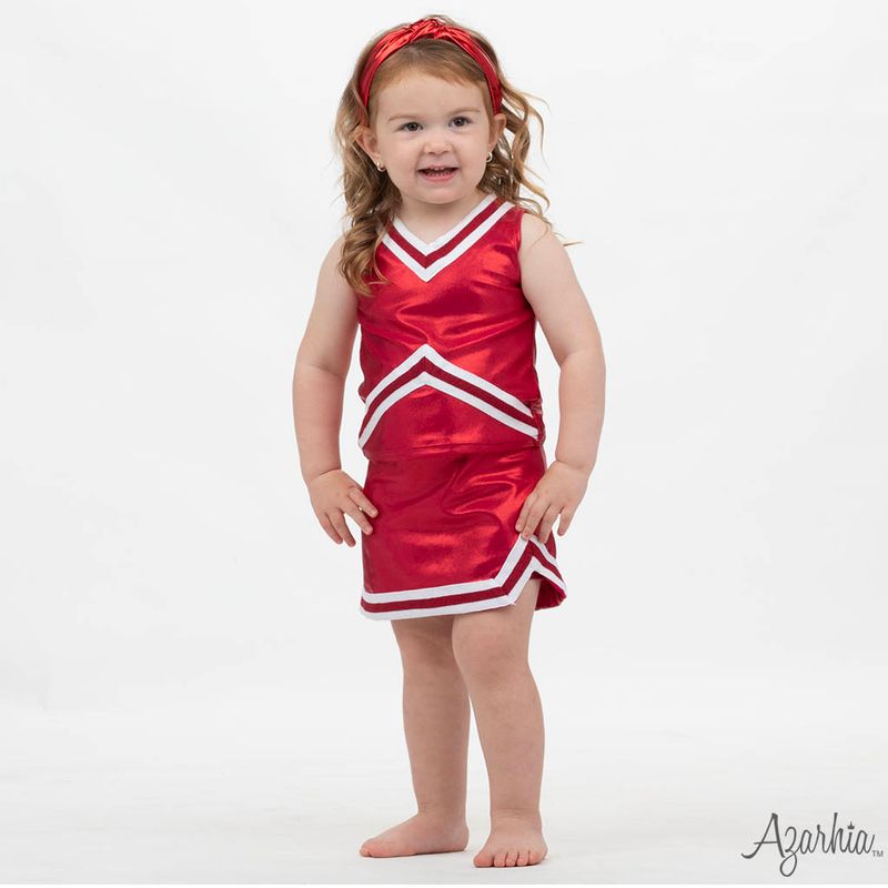 Azarhia Crimson | Game Day Shimmer Cheer Suit