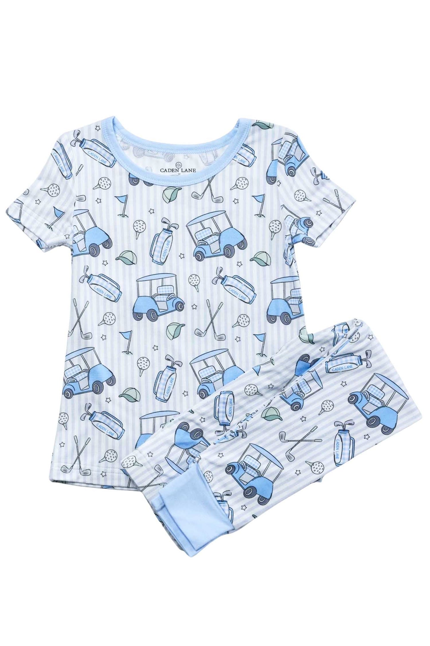 Caden Lane Blue | Cadie Crew Two Piece Bamboo PJ Set