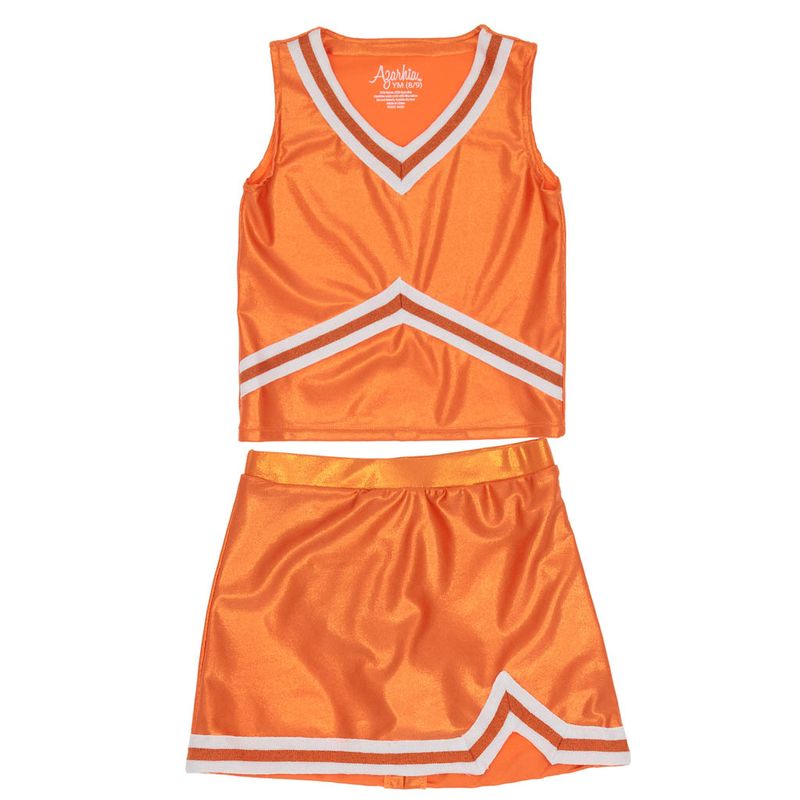 Azarhia Orange | Game Day Shimmer Cheer Suit
