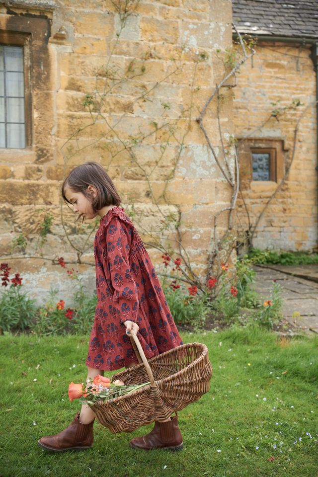 Pink Chicken Red Autumn Strawflower | Jaipur Dress