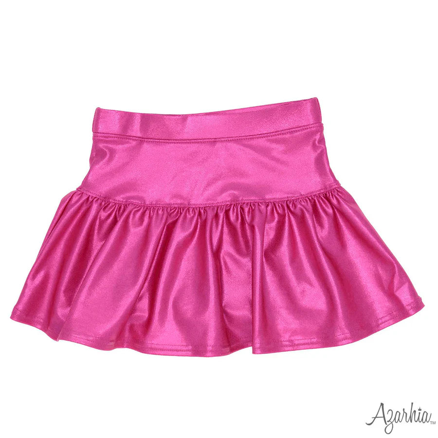 Azarhia Hot Pink | Shimmer Gathered Skort