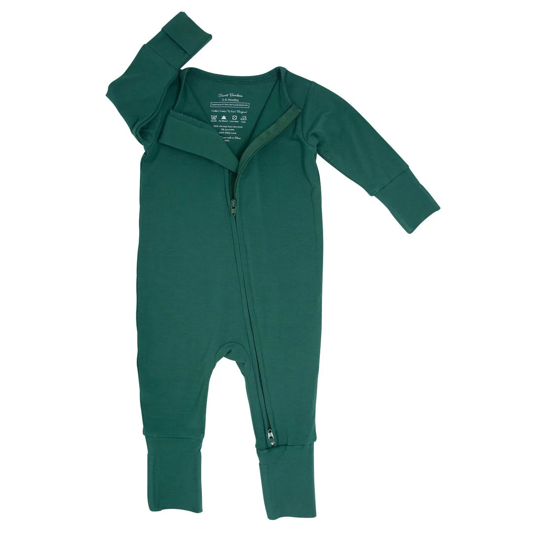 Sweet Bamboo Hunter Green | Convertible Romper