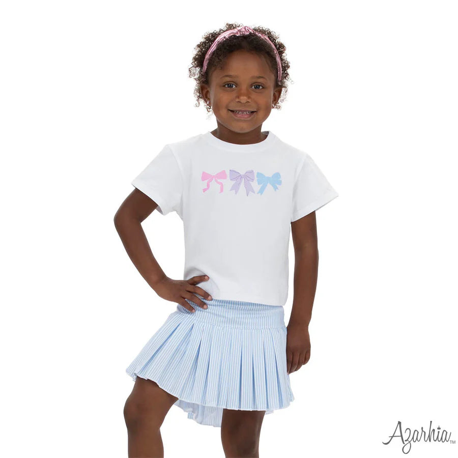Azarhia White | Pastel Bows Screen Print Boxy Tee