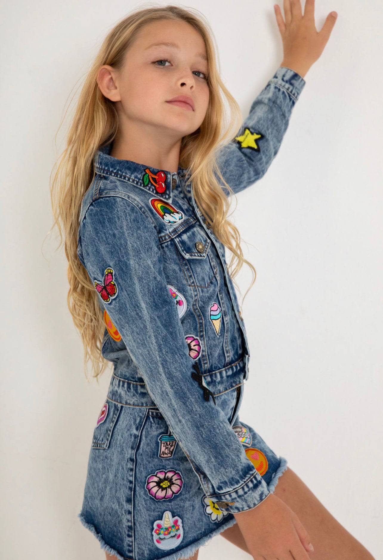 Lola + The Boys All About the Patch | Crop Denim Jacket