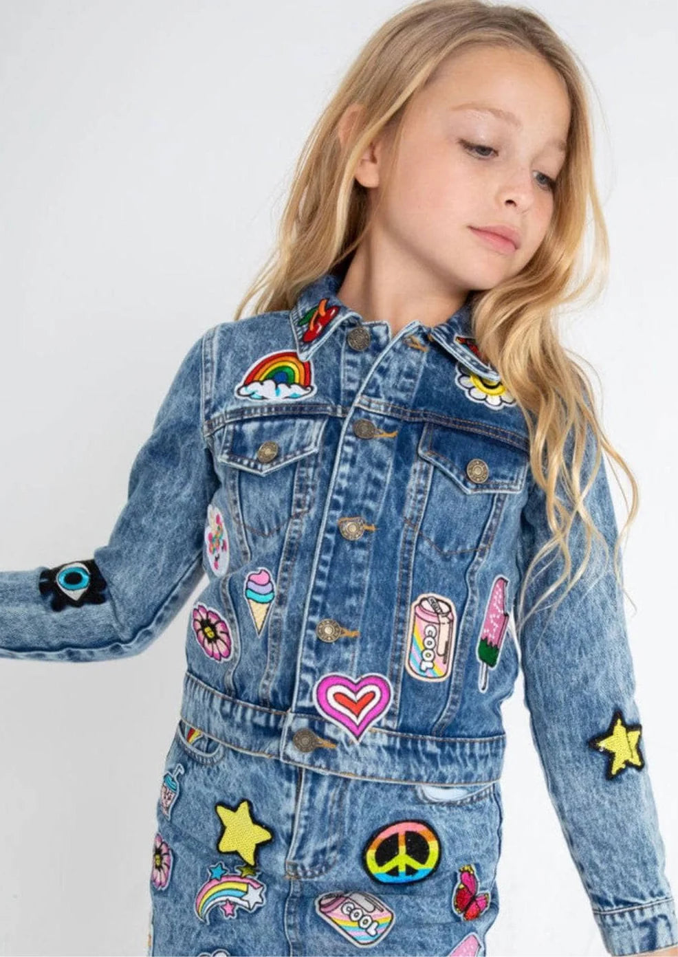 Lola + The Boys All About the Patch | Crop Denim Jacket