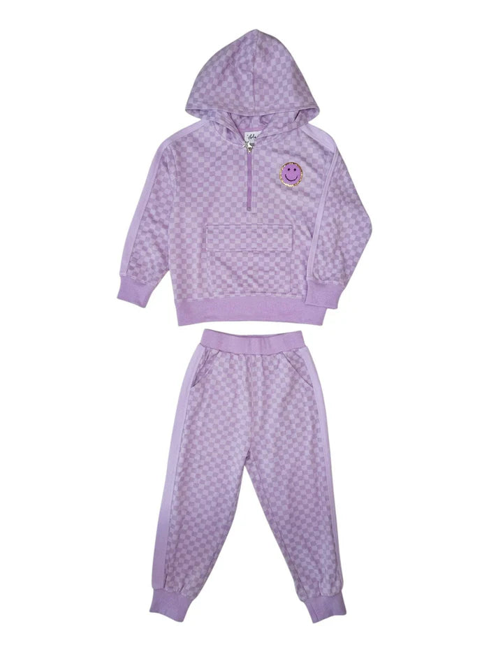 Lola + The Boys Lavender Checkered Soft Set
