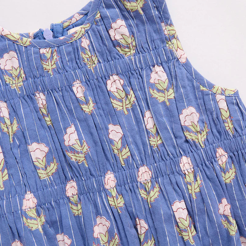Pink Chicken Periwinkle Small Bud | Sleeveless Waverly Dress