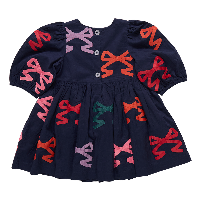 Pink Chicken Multi Bow Applique | Brooke Dress