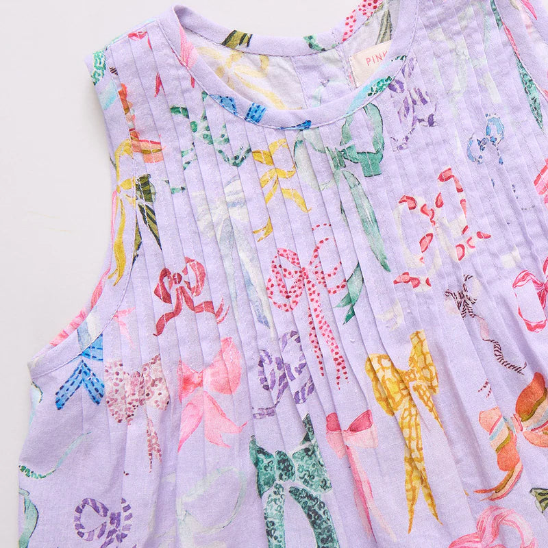 Pink Chicken Lavender Watercolor Bows | Jaipur 2 Piece Set