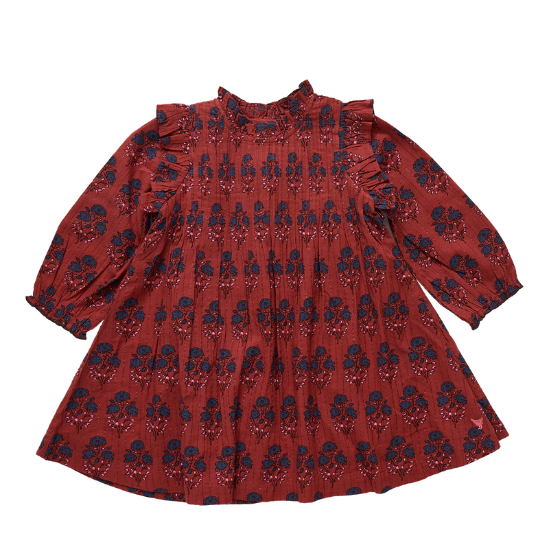 Pink Chicken Red Autumn Strawflower | Jaipur Dress