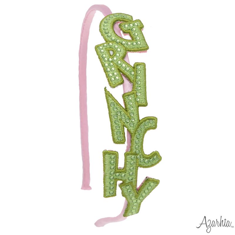 Azarhia Grinchy Christmas | Rhinestone Patch Headband