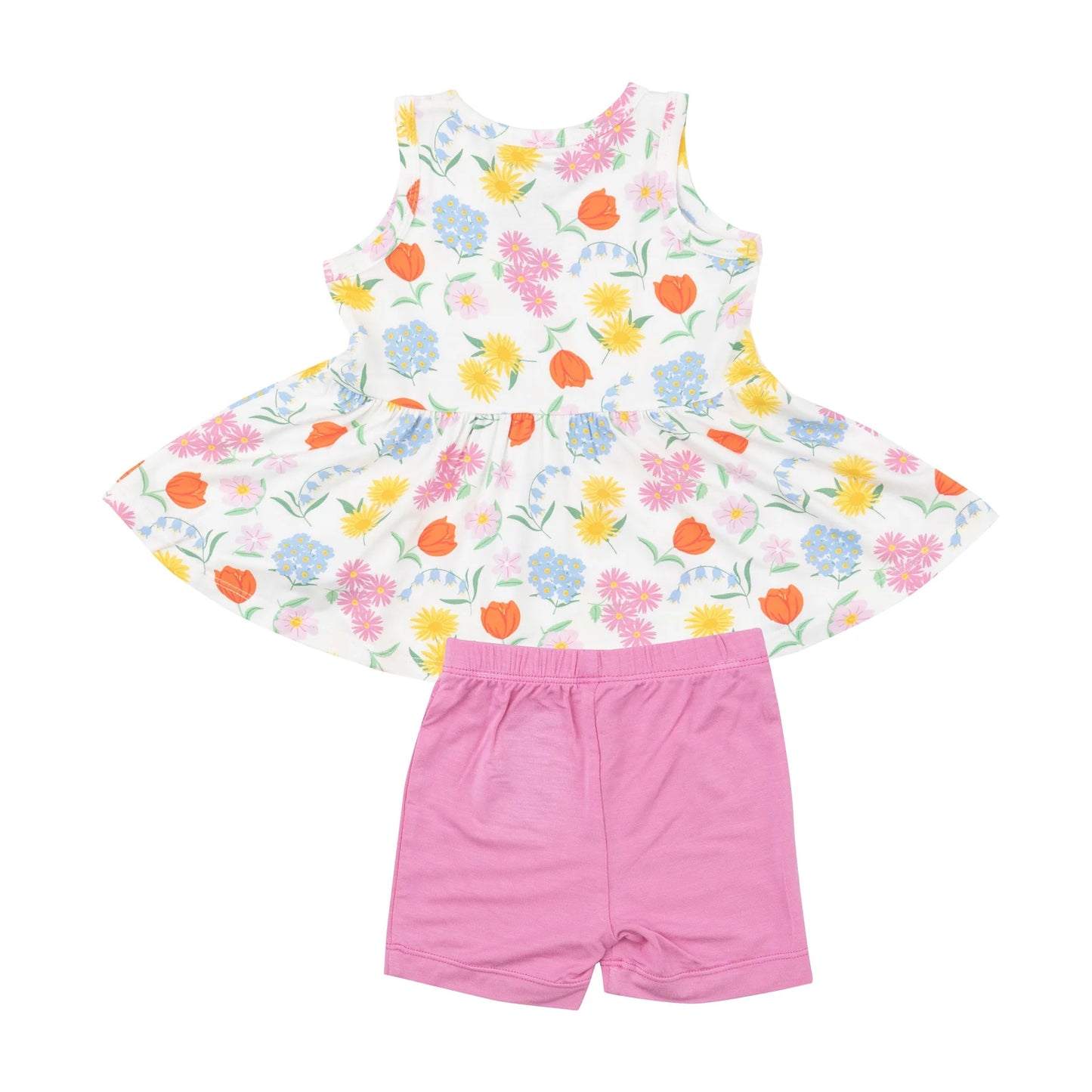 Angel Dear Freshly Picked Floral | Peplum Tank Top & Biker Short