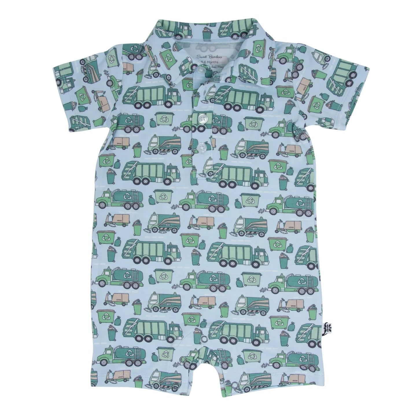 Sweet Bamboo Reduce Reuse Recycle | Polo Romper